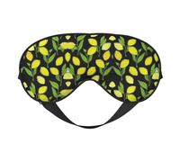 Máscara de dormir amarilla con limones frescos, bloqueo de luz, para viajes, regalo esencial para mujeres y hombres