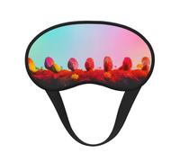 Máscara de dormir brillante y colorida con impresión artística para personas que duermen de lado, máscara opaca en forma de copa, para hombres y mujeres