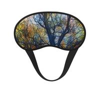 Máscara de dormir colorida con estampado de árboles de la vida, máscara de dormir para mujeres y hombres, para una oscuridad total, reduce la hinchazón de la máscara de ojos