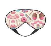 Máscara de dormir colorida con estampado de donas y magdalenas, vendas nocturnas, cubierta suave para sombra de ojos para mujeres y hombres, para viajes, siesta y meditación