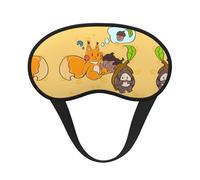 Máscara de dormir cómoda de satén con borde negro para bloquear la luz y dormir reparador