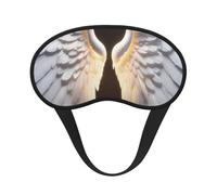 Máscara de dormir con alas de ángel para adultos, opaca, cómoda máscara de ojos con bloqueo de luz para viajes, yoga