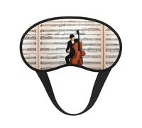 Máscara de dormir con borde negro satinado de Musical Moments para una comodidad óptima y bloqueo de la luz