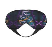 Máscara de dormir con cadena de ADN con bloqueo de luz perfecta para viajes, yoga, siesta, correa totalmente ajustable