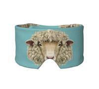Máscara de dormir con diseño de cabeza de oveja con estampado de animales, suave y agradable a la piel, antifaz para dormir con bloqueo de luz para viajes, yoga y siesta