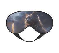 Máscara de dormir con diseño de gato gigante en París, antifaz para dormir de doble cara, máscaras para dormir para mujeres y hombres, cubiertas opacas para dormir, viajes