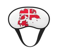 Máscara de dormir con diseño de mapa de la bandera danesa para dormir de lado, bonita máscara opaca para el hogar o viajes