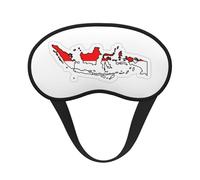 Máscara de dormir con diseño de mapa de la bandera de Indonesia para dormir de lado, máscara opaca en forma de copa, para hombres y mujeres