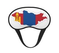 Máscara de dormir con diseño de mapa de la bandera de Mongolia para personas que duermen de lado, máscara opaca en forma de copa, para hombres y mujeres