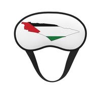 Máscara de dormir con diseño de mapa de la bandera de Palestina, cubierta suave, sin presión para dormir, máscaras de ojos para personas que duermen de lado