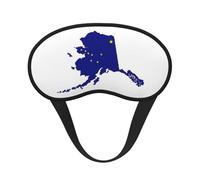 Máscara de dormir con diseño de mapa de la bandera del estado de Alaska para dormir de lado, máscara opaca en forma de copa, para hombres y mujeres