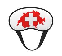 Máscara de dormir con diseño de mapa de la bandera suiza para personas que duermen de lado, máscara opaca en forma de copa, para hombres y mujeres