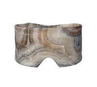 Máscara de dormir con estampado azul pálido de piedra de ónix para hombres y mujeres, cubierta suave para los ojos, orejeras insonorizadas para viajes, siesta