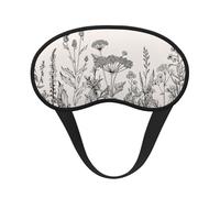 Máscara de dormir con estampado botánico de hierbas florales para dormir de lado, bonita máscara opaca para el hogar o viajes