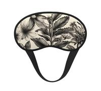 Máscara de dormir con estampado botánico de hierbas florales para dormir de lado, máscara opaca en forma de copa, para hombres y mujeres