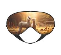 Máscara de dormir con estampado de alpacas con texto en inglés "I Love Alpacas", máscara de ojos similar a la seda, para mujeres y hombres, para viajar, dormir y relajarse