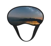 Máscara de dormir con estampado de atardecer y cielo nocturno para personas que duermen de lado, con forma de copa, para hombres y mujeres