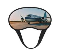 Máscara de dormir con estampado de avión para personas que duermen de lado, máscara opaca en forma de copa, para hombres y mujeres