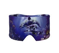 Máscara de dormir con estampado de ballena asesina, fundas suaves para los ojos, antifaz de bloqueo de luz para viajes, yoga y siesta