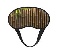 Máscara de dormir con estampado de bambú de primavera, máscara de dormir para mujeres y hombres, para la oscuridad total, reduce la hinchazón de los ojos