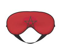 Máscara de dormir con estampado de bandera de Marruecos, venda nocturna, cubierta suave para sombra de ojos para mujeres y hombres, para viajes, siesta y meditación