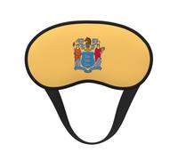 Máscara de dormir con estampado de bandera de Nueva Jersey para personas que duermen de lado, bonita máscara opaca para el hogar o viajes