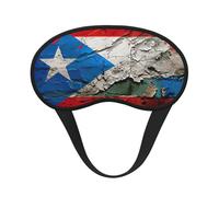 Máscara de dormir con estampado de bandera de Puerto Rico para mujeres y hombres para una oscuridad total, reduce la hinchazón de los ojos