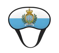 Máscara de dormir con estampado de bandera de San Marino para personas que duermen de lado, bonita máscara opaca para el hogar o viajes