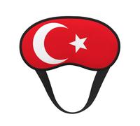 Máscara de dormir con estampado de bandera de Turquía para personas que duermen de lado, bonita máscara opaca para el hogar o viajes