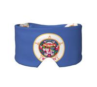 Máscara de dormir con estampado de bandera del estado de Minnesota, cubierta suave para los ojos, antifaz de bloqueo de luz para viajes, yoga y siesta
