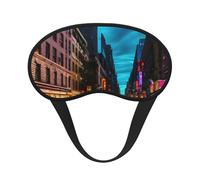 Máscara de dormir con estampado de calles de la ciudad de Nueva York para personas que duermen de lado, máscara opaca en forma de copa, para hombres y mujeres