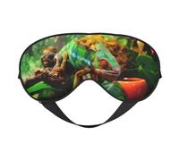 Máscara de dormir con estampado de camaleón, máscara de ojos vendados, sombra de ojos para dormir por la noche, viajes, avión