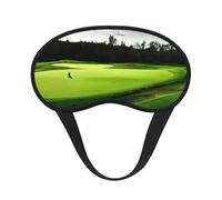 Máscara de dormir con estampado de campo de golf verde para personas que duermen de lado, bonita máscara opaca para ojos para el hogar o viajes