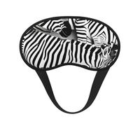 Máscara de dormir con estampado de cebra para personas que duermen de lado, bonita máscara opaca para el hogar o viajes