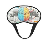 Máscara de dormir con estampado de cerebro humano, máscara de dormir para mujeres y hombres para una oscuridad total, reduce la hinchazón de la máscara de ojos