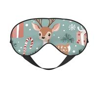 Máscara de dormir con estampado de ciervo Sika con correa ajustable, cómoda cubierta para los ojos para viajes, yoga, siestas, dormir y relajarse