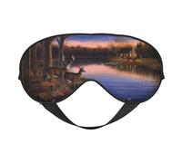 Máscara de dormir con estampado de ciervos y animales salvajes de naturaleza, máscara de ojos vendados, sombra de ojos para dormir por la noche, viajes, aviones