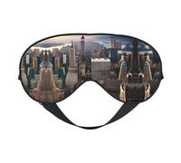 Máscara de dormir con estampado de ciudad de Nueva York, máscara de ojos similar a la seda, para mujeres y hombres, para viajes, dormir y relajarse