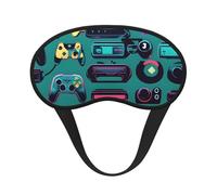 Máscara de dormir con estampado de controlador de videojuegos para personas que duermen de lado, bonita máscara opaca para ojos para el hogar o viajes
