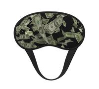 Máscara de dormir con estampado de dinero y signo de dólar para personas que duermen de lado, bonita máscara opaca para ojos para el hogar o viajes