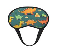 Máscara de dormir con estampado de dinosaurios pequeños para personas que duermen de lado, con forma de copa, para hombres y mujeres
