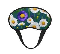 Máscara de dormir con estampado de flores silvestres y margaritas para dormir de lado, máscara opaca en forma de copa, para hombres y mujeres