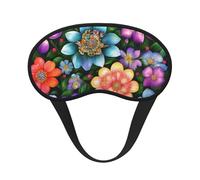 Máscara de dormir con estampado de flores y diamantes para dormir de lado, bonita máscara opaca para el hogar o viajes