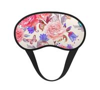 Máscara de dormir con estampado de flores y mariposas para dormir de lado, bonita máscara opaca para el hogar o viajes