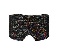 Máscara de dormir con estampado de fórmula matemática para hombres y mujeres, cubierta suave para los ojos, diadema insonorizada para dormir, para viajes, siesta