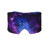 Máscara de dormir con estampado de galaxia azul para hombres y mujeres, cubierta suave para los ojos, diadema insonorizada para viajes, siesta