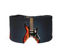 Máscara de dormir con estampado de guitarras eléctricas naranjas, fundas suaves para los ojos, antifaz con bloqueo de luz para viajes, yoga y siesta