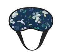 Máscara de dormir con estampado de hierba y paloma para dormir de lado, bonita máscara opaca para el hogar o viajes