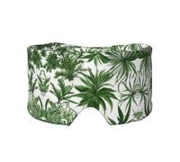 Máscara de dormir con estampado de hierbas y plantas herbáceas, bloquea la luz, suave y cómoda, con diadema de pasta ajustable