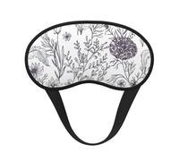 Máscara de dormir con estampado de hierbas y plantas herbáceas para dormir de lado, bonita máscara opaca para el hogar o viajes